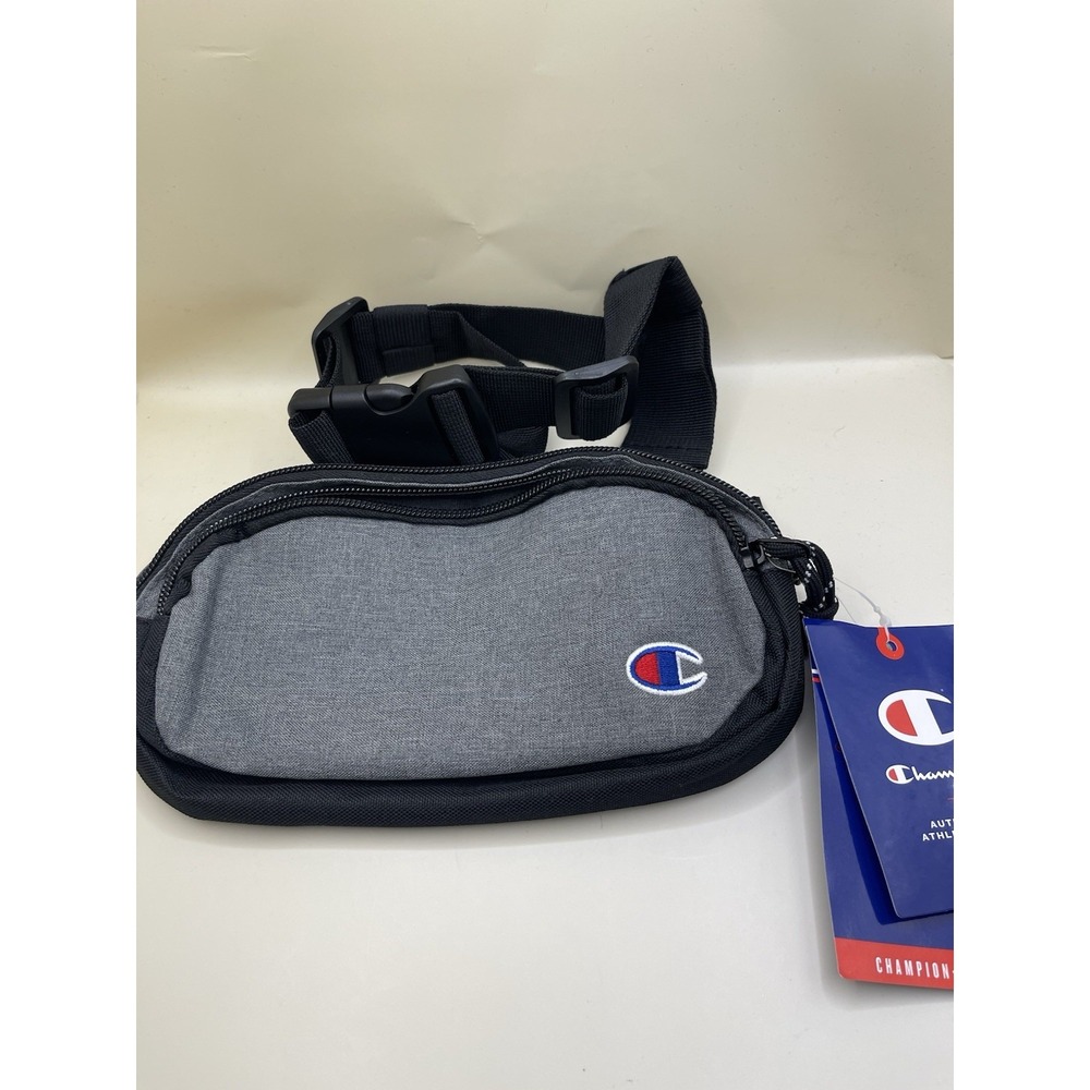 Champions Men's Waist Bag Fanny Bag Adjustable Snap Gray NWT